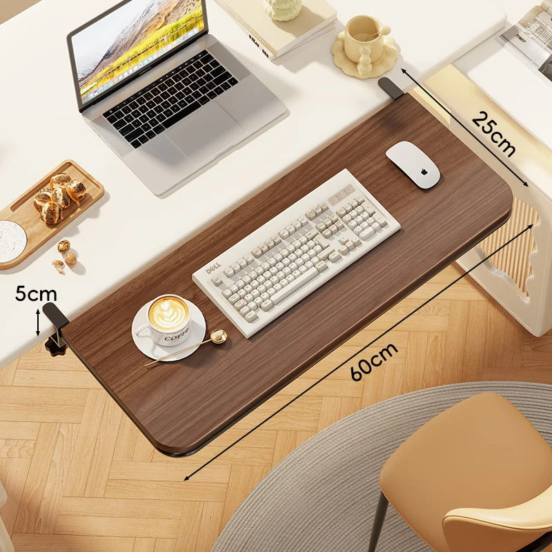 Desk Extension Shelf Adjustable Clamp-On Foldable Space-Saving Surface