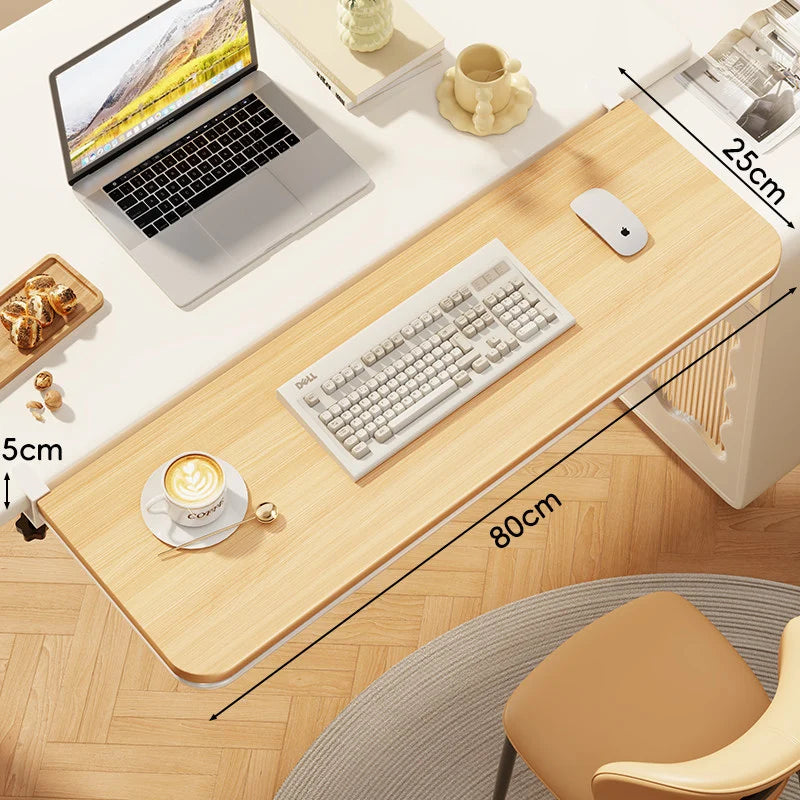 Desk Extension Shelf Adjustable Clamp-On Foldable Space-Saving Surface