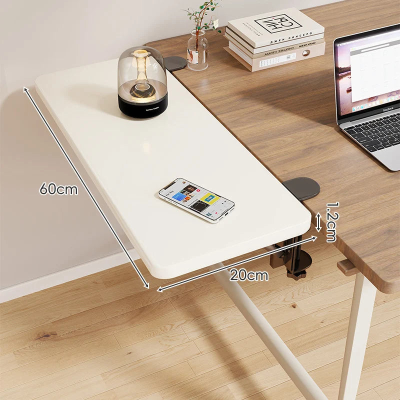 Desk Extension Shelf Adjustable Clamp-On Foldable Space-Saving Surface