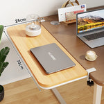 Desk Extension Shelf Bamboo Clamp-On Space-Saving
