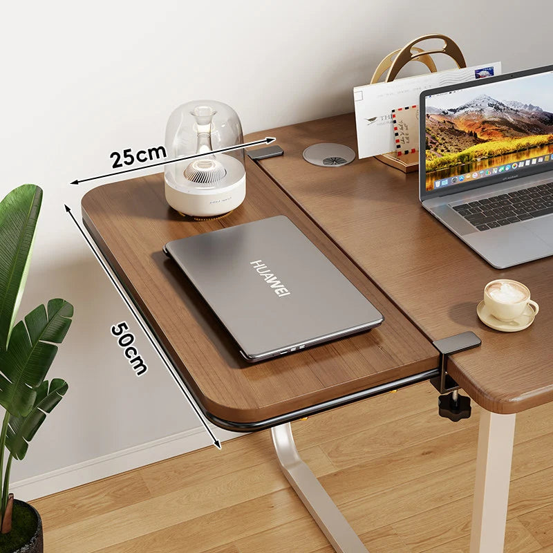 Desk Extension Shelf Bamboo Clamp-On Space-Saving