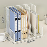 Desk File Organizer Powder-Coated Metal Mesh Adjustable Dividers