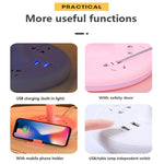 Desk Lamp Built-In Power Strip & Phone Holder