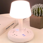 Desk Lamp Built-In Power Strip & Phone Holder