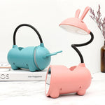 Desk Lamp Bunny-Shaped Touch Dimming Built-In Pen Holder USB Powered