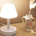 Desk Lamp LED With Phone Holder & Three Power Sockets