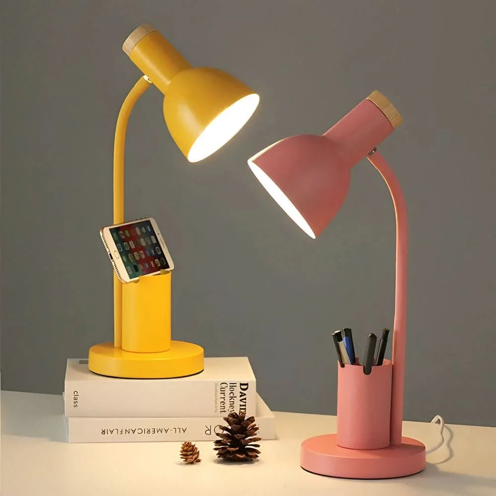 Desk Lamp Three-Color Lighting Built-In Pen Holder