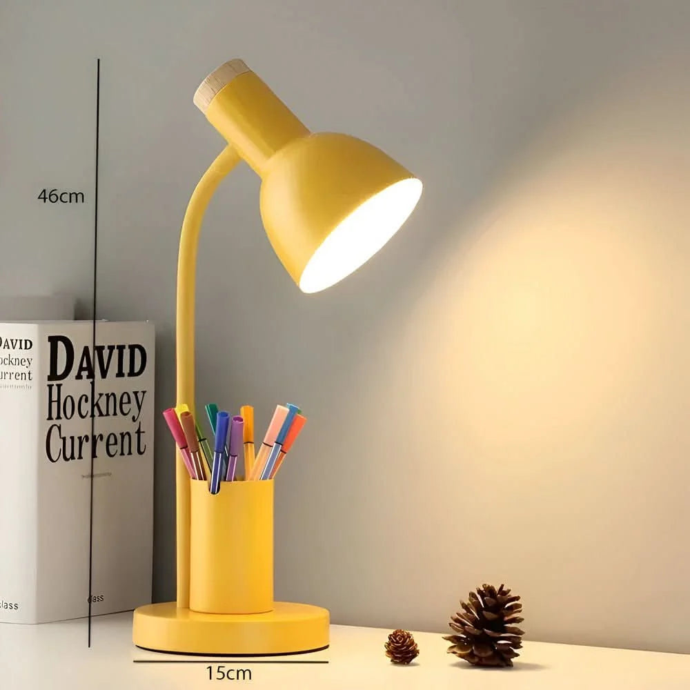 Desk Lamp Three-Color Lighting Built-In Pen Holder