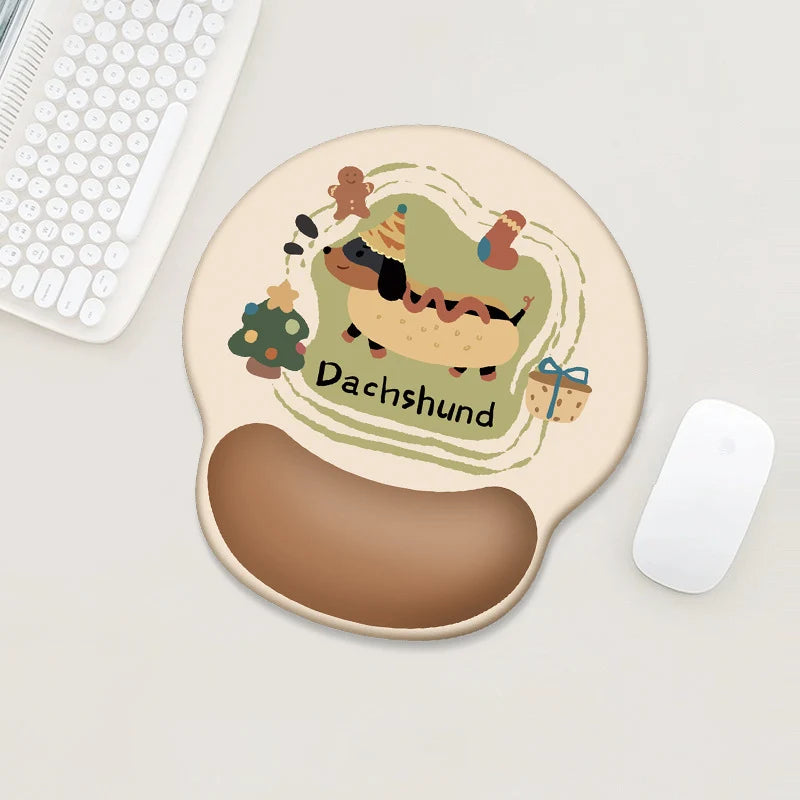 Desk Mat Dachshund Print Non-Slip Soft Wrist Rest