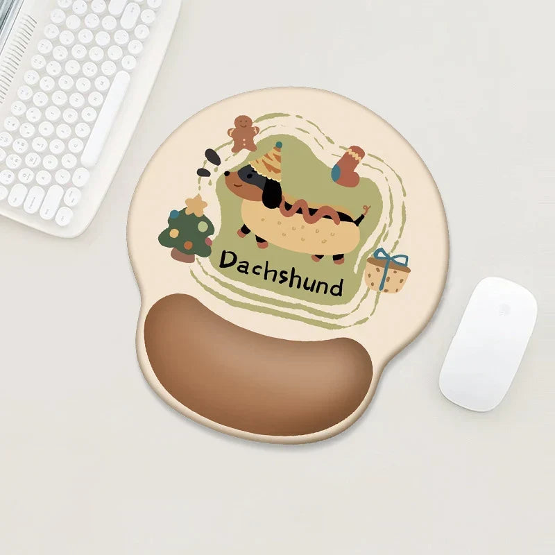 Desk Mat Ergonomic Wrist Rest Non-Slip Base Christmas Pattern