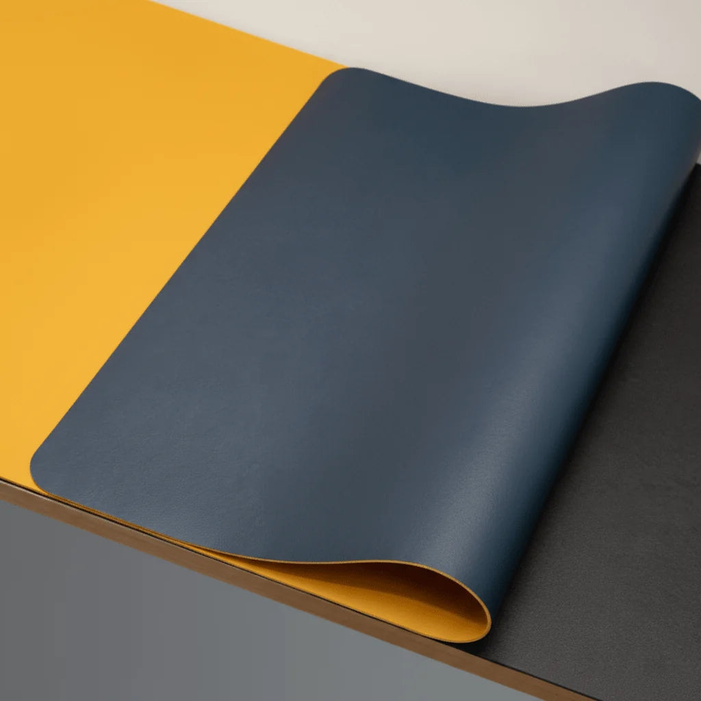 Desk Mat Smooth PU Leather Non-Slip Water-Repellent Surface
