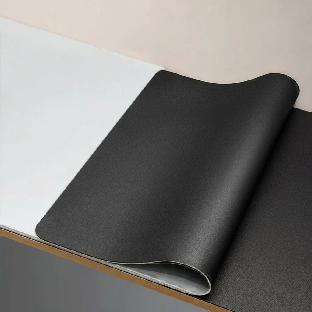 Desk Mat Smooth PU Leather Non-Slip Water-Repellent Surface