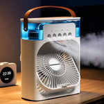 Desk Misting Fan Humidifier USB-C Powered Quiet Operation