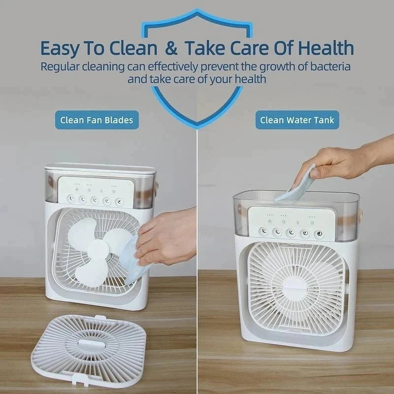 Desk Misting Fan Humidifier USB-C Powered Quiet Operation