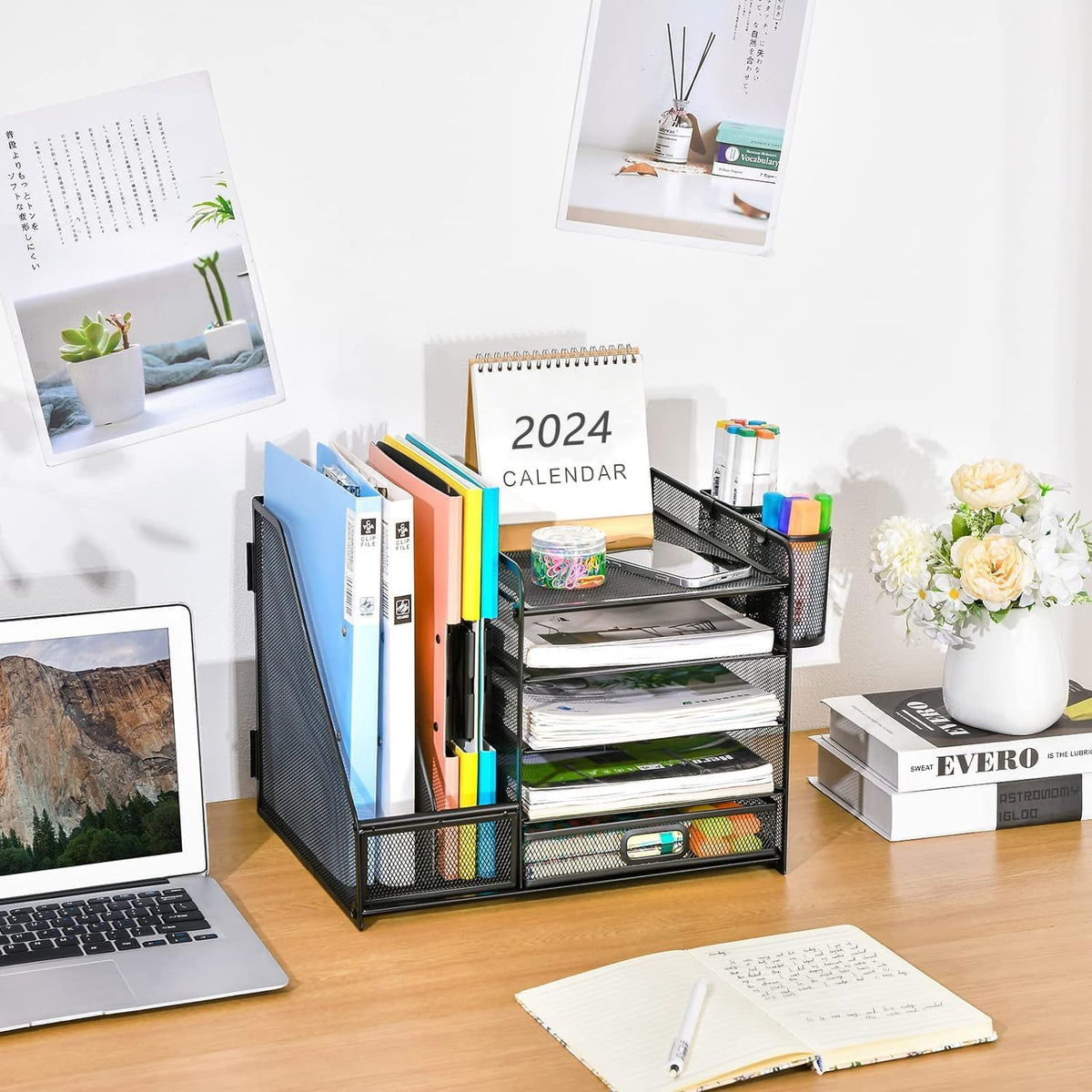 Desk Organizer 5-Tier Steel Mesh Drawer