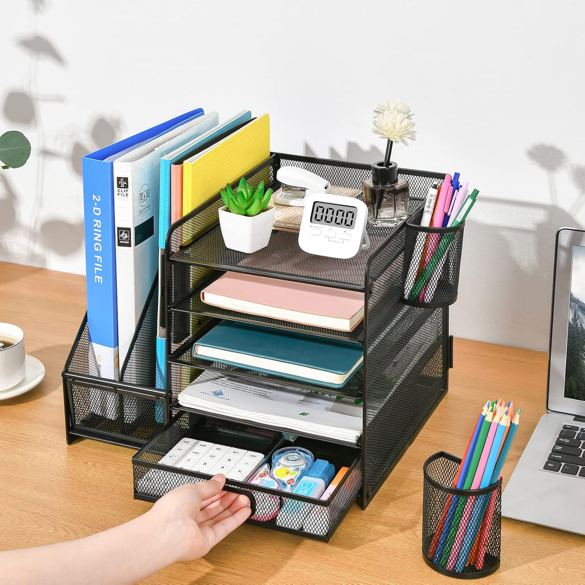 Desk Organizer 5-Tier Steel Mesh Drawer