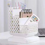 Desk Organizer Imitation Rattan Compact Plastic Holder