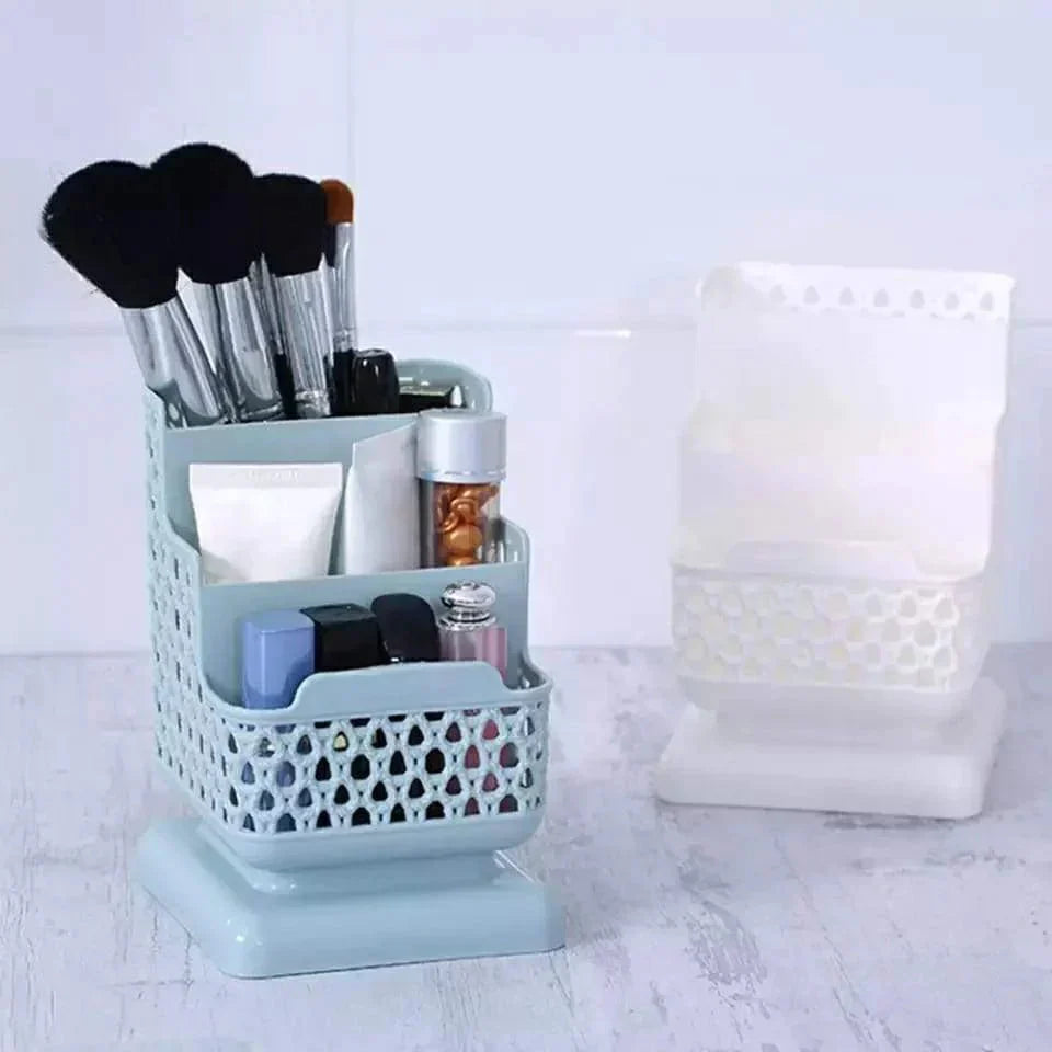 Desk Organizer Imitation Rattan Compact Plastic Holder