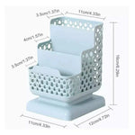 Desk Organizer Imitation Rattan Compact Plastic Holder