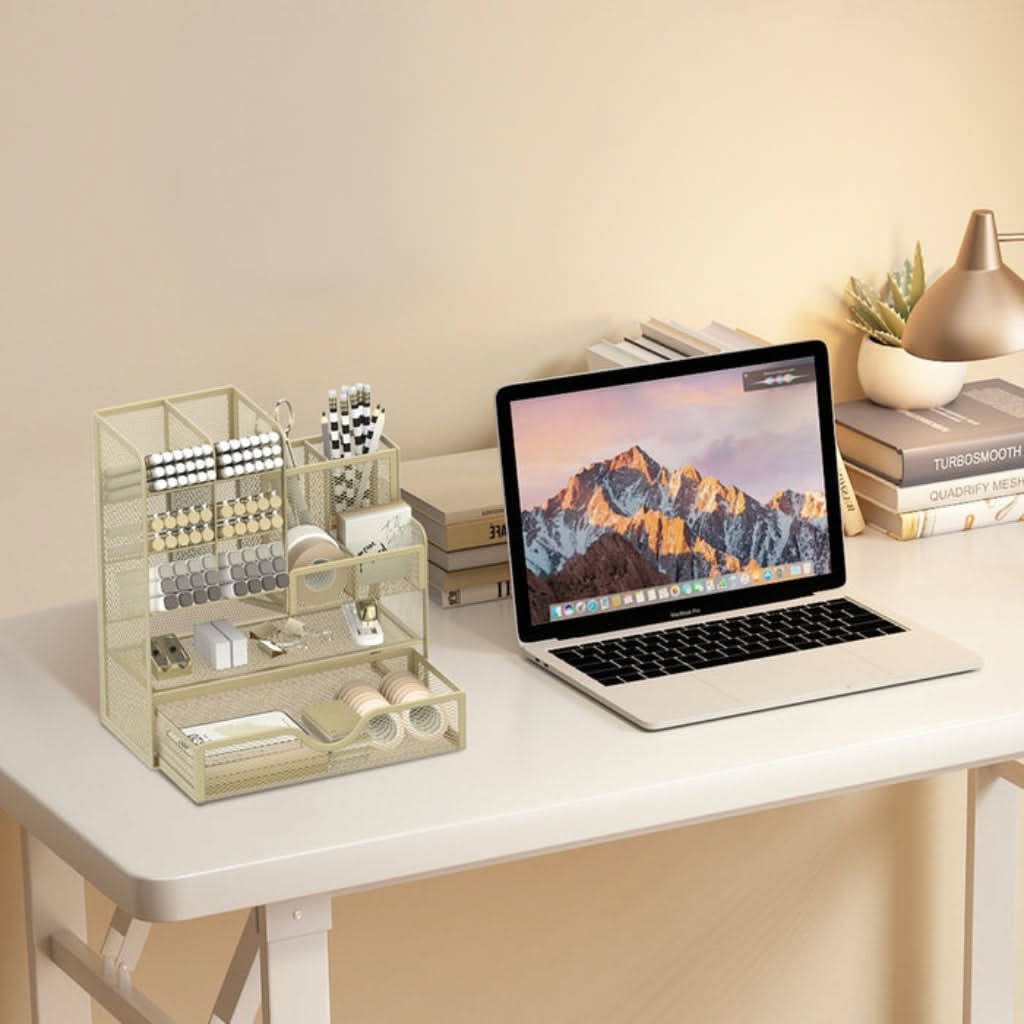 Desk Organizer Metal Multi-Compartment Compact Design