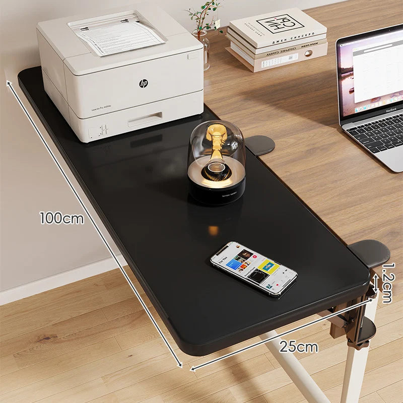 Desk Side Shelf Clamp-On Foldable Space-Saving