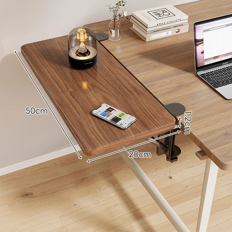 Desk Side Shelf Clamp-On Foldable Space-Saving