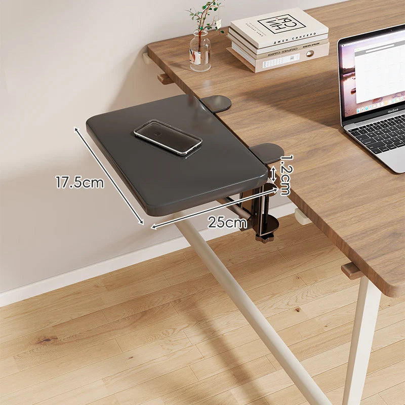 Desk Side Shelf Clamp-On Foldable Space-Saving