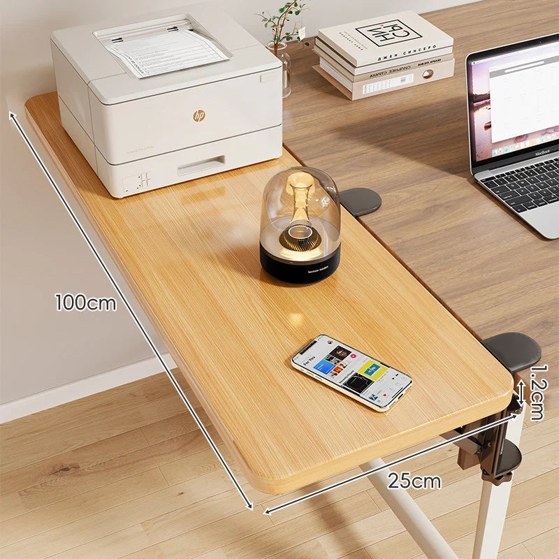 Desk Side Shelf Clamp-On Foldable Space-Saving