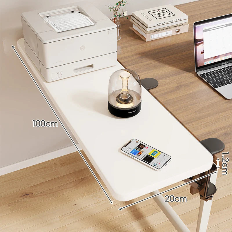 Desk Side Shelf Clamp-On Foldable Space-Saving