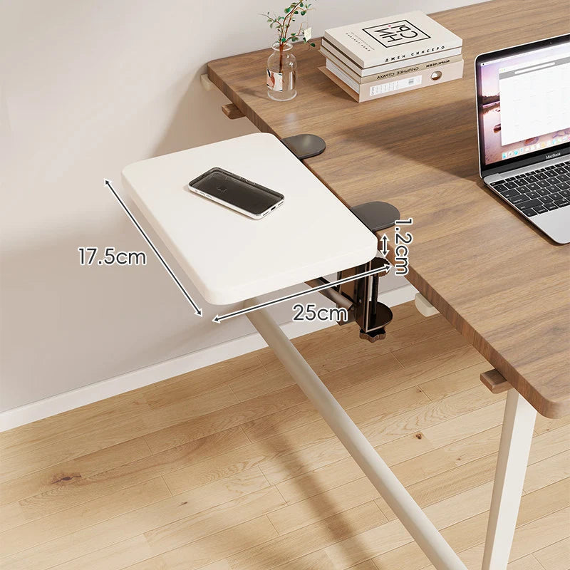 Desk Side Shelf Clamp-On Foldable Space-Saving