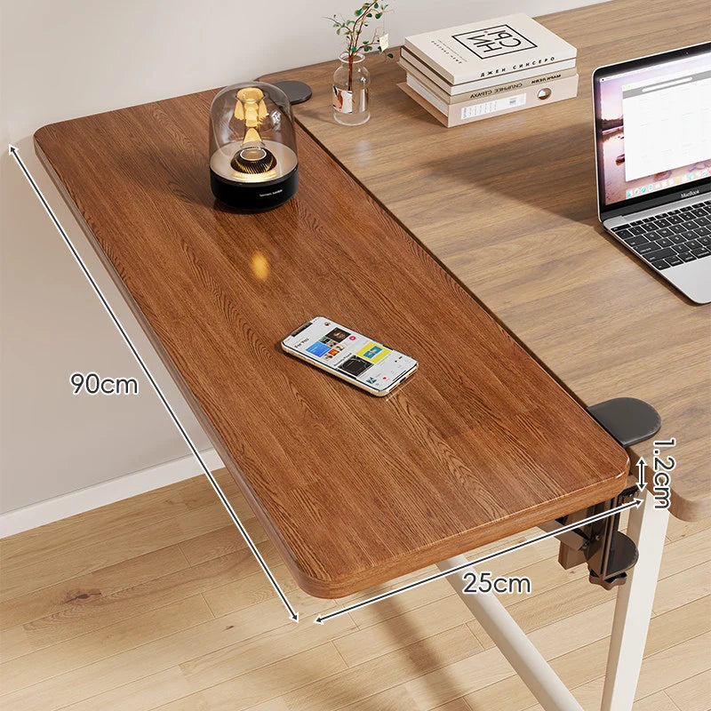 Desk Side Shelf Clamp-On Foldable Space-Saving