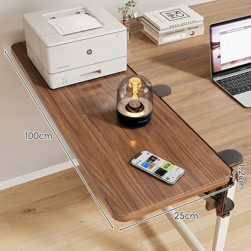 Desk Side Shelf Clamp-On Foldable Space-Saving