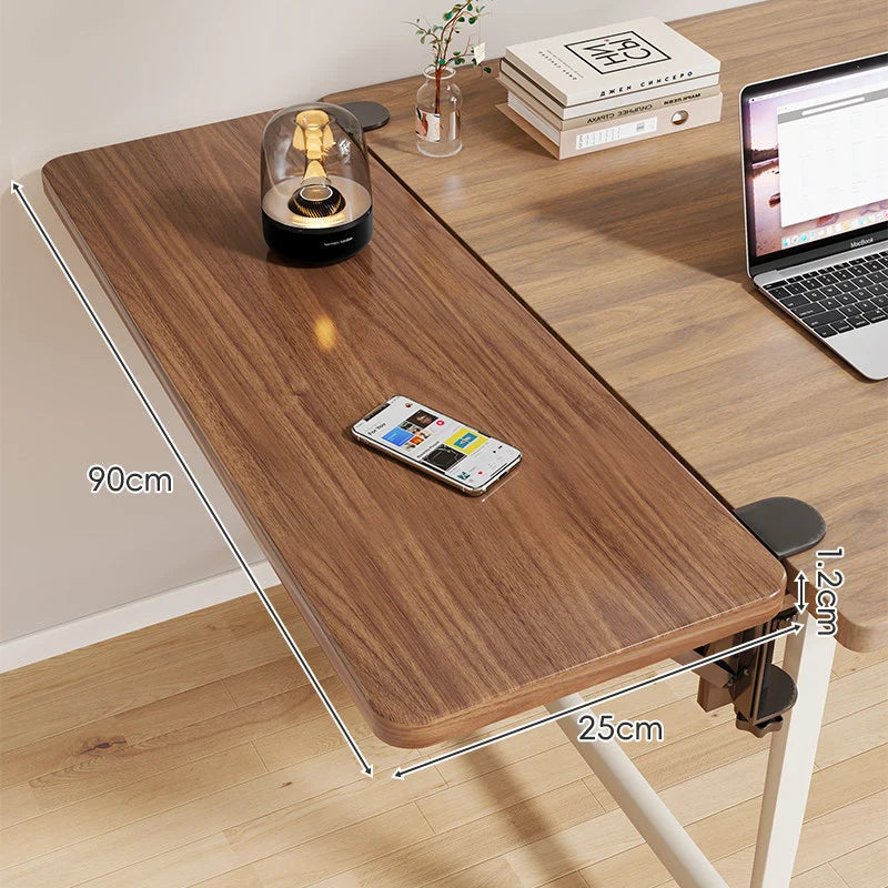 Desk Side Shelf Clamp-On Foldable Space-Saving