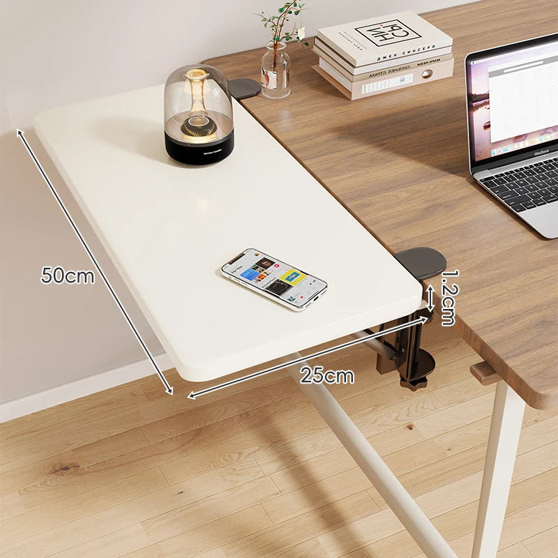 Desk Side Shelf Clamp-On Foldable Space-Saving