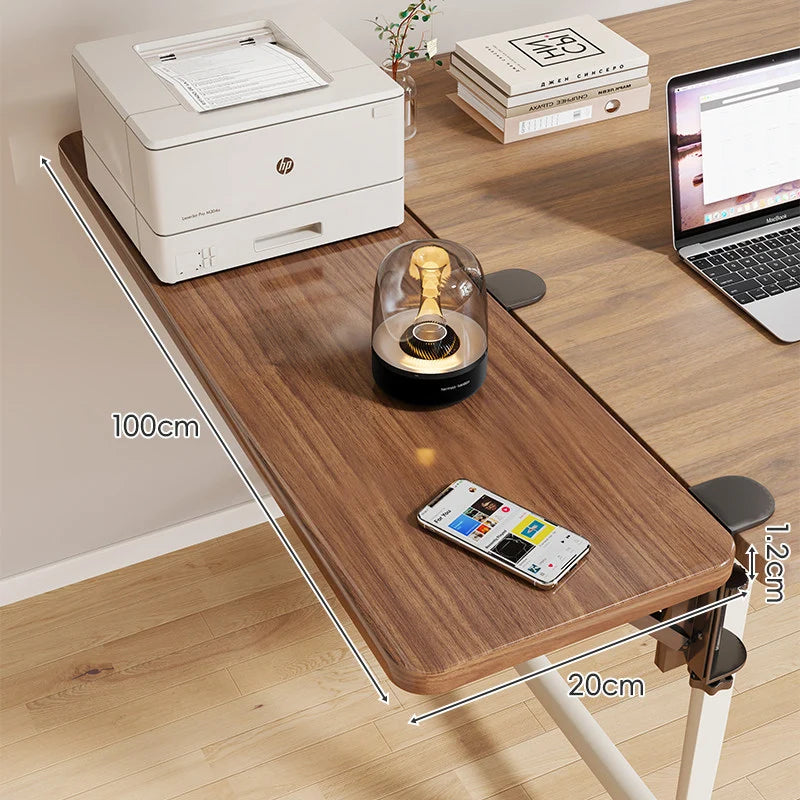 Desk Side Shelf Clamp-On Foldable Space-Saving