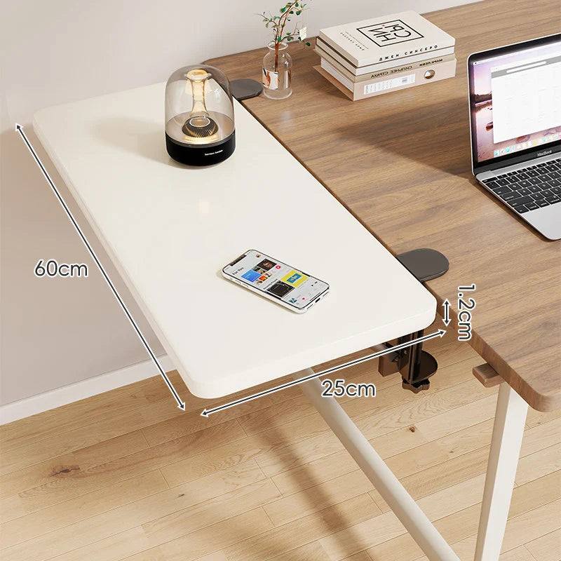 Desk Side Shelf Clamp-On Foldable Space-Saving