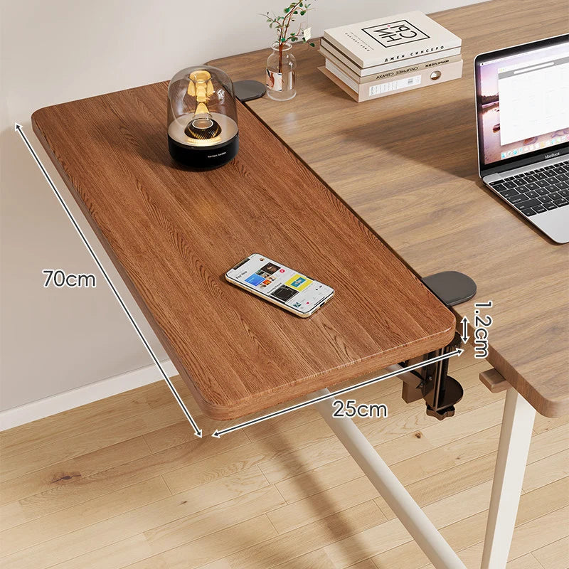 Desk Side Shelf Clamp-On Foldable Space-Saving