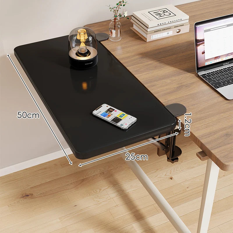 Desk Side Shelf Clamp-On Foldable Space-Saving