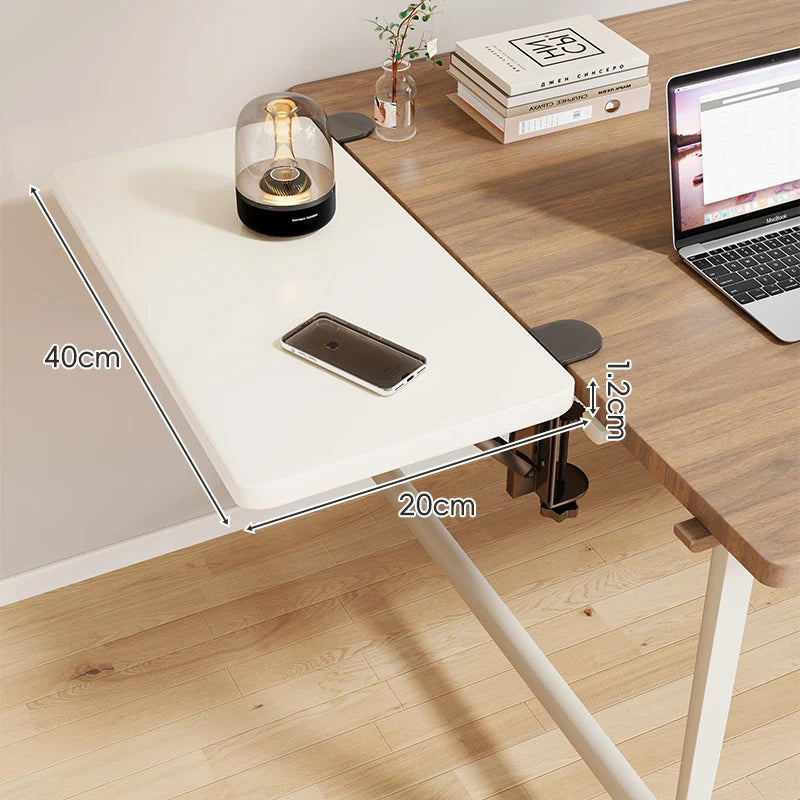 Desk Side Shelf Clamp-On Foldable Space-Saving