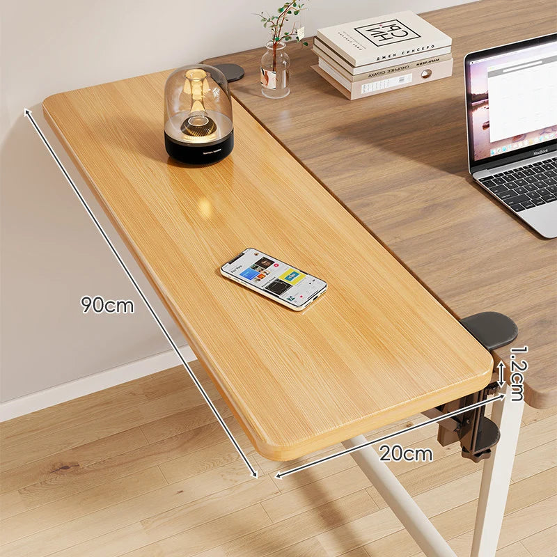 Desk Side Shelf Clamp-On Foldable Space-Saving