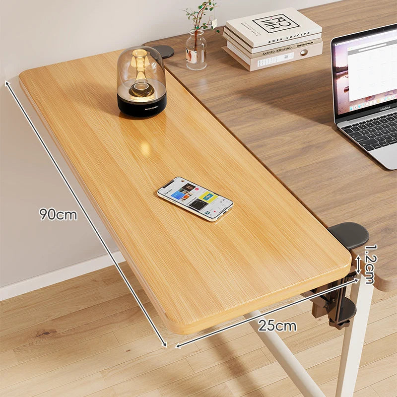Desk Side Shelf Clamp-On Foldable Space-Saving