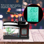 Desktop Aquarium LCD Clock & Colorful LED Lighting