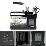 Desktop Aquarium LCD Clock & Colorful LED Lighting