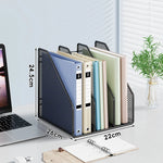 Desktop File Organizer Metal Mesh Vertical Non-Slip Base