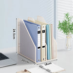 Desktop File Organizer Metal Mesh Vertical Non-Slip Base