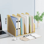 Desktop File Organizer Metal Mesh Vertical Non-Slip Base