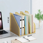 Desktop File Organizer Metal Mesh Vertical Non-Slip Base