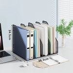 Desktop File Organizer Metal Mesh Vertical Non-Slip Base