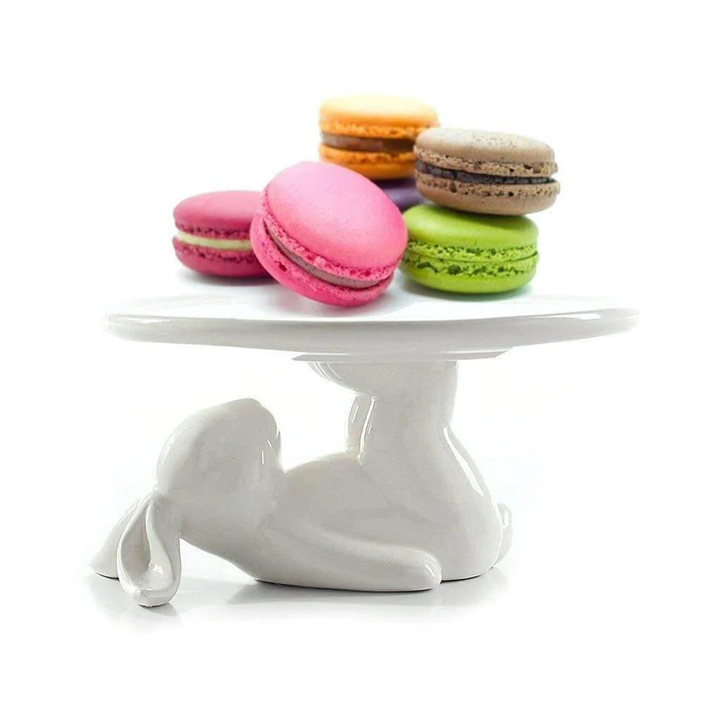 Dessert Serving Tray Ceramic Rabbit Design