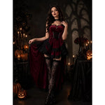 Devil Costume Gothic Lace Layered Skirt 4-Piece Set